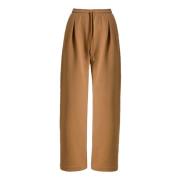 Max Mara Brun Sportig Stil Byxor med Ränder Brown, Dam