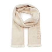 Max Mara Logo Ullsjal Ljus Beige Beige, Dam