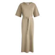 Max Mara Beige midi klänning med långa ärmar Brown, Dam