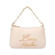 Moschino Ivory Axelväska Elegant Stil Beige, Dam