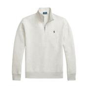 Ralph Lauren Double-Knit Quarter-Zip Pullover Grå Gray, Herr