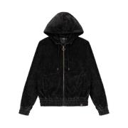 Colmar Svart huvtröja Aw24 Stiliga guld accenter Black, Dam