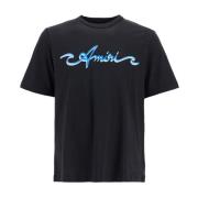 Amiri T-shirt med logotryck Black, Herr