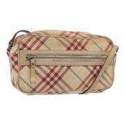 Burberry Vintage Pre-owned Canvas axelremsvskor Beige, Dam