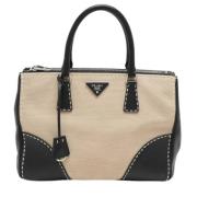 Prada Vintage Pre-owned Canvas totevskor Beige, Dam