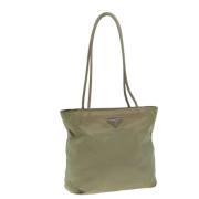 Prada Vintage Pre-owned Tyg totevskor Green, Dam