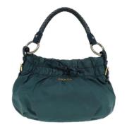 Prada Vintage Pre-owned Tyg prada-vskor Green, Dam