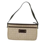 Bvlgari Vintage Pre-owned Canvas axelremsvskor Beige, Dam