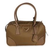 Prada Vintage Pre-owned Nylon prada-vskor Beige, Dam