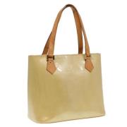 Louis Vuitton Vintage Pre-owned Laeder totevskor Beige, Dam