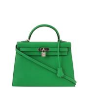 Hermès Vintage Pre-owned Canvas handvskor Green, Dam