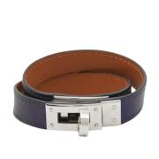 Hermès Vintage Pre-owned Laeder armband Blue, Dam