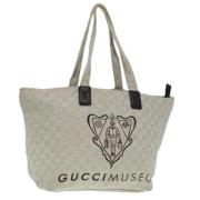 Gucci Vintage Pre-owned Canvas totevskor Beige, Dam