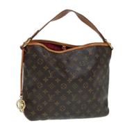 Louis Vuitton Vintage Pre-owned Canvas axelremsvskor Brown, Dam