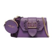 Marc Ellis Lila Liten Läder Crossbody Väska Purple, Dam