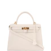 Hermès Vintage Pre-owned Canvas handvskor White, Dam