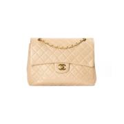 Chanel Vintage Pre-owned Laeder chanel-vskor Beige, Dam