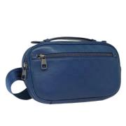 Louis Vuitton Vintage Pre-owned Laeder axelremsvskor Blue, Dam