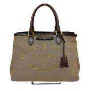 Prada Vintage Pre-owned Canvas prada-vskor Brown, Dam