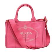 Prada Vintage Pre-owned Canvas prada-vskor Pink, Dam