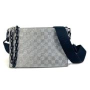 Louis Vuitton Vintage Pre-owned Laeder axelremsvskor Gray, Herr