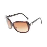 Chanel Vintage Pre-owned Plast solglasgon Brown, Dam