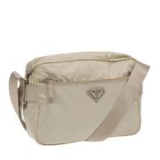 Prada Vintage Pre-owned Nylon prada-vskor Beige, Dam