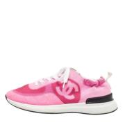 Chanel Vintage Pre-owned Tyg sneakers Pink, Dam