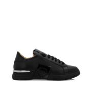 Philipp Plein Svarta Hexagon Lågtopp Tränare Black, Herr