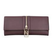 Elisabetta Franchi Bordeaux Syntetisk Läder Pochette Väska Brown, Dam