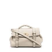 Mulberry Flätat Handtag Crossbody Väska i Beige Beige, Dam