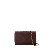 Tory Burch Brun Läder Soft Wallet On Chain Brown, Dam