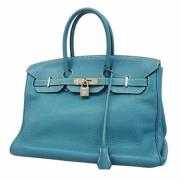 Hermès Vintage Pre-owned Laeder handvskor Blue, Dam