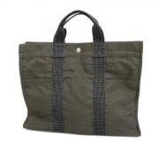 Hermès Vintage Pre-owned Canvas handvskor Gray, Dam