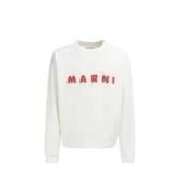 Marni Ekologisk Bomull Vit Sweatshirt White, Herr