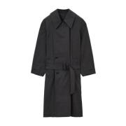 Lemaire Tibetansk Trench Coat Black, Dam