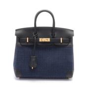 Hermès Vintage Pre-owned Canvas handvskor Blue, Dam