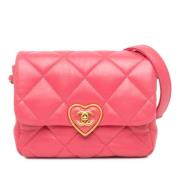 Chanel Vintage Pre-owned Laeder crossbodyvskor Pink, Dam