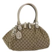 Gucci Vintage Pre-owned Canvas gucci-vskor Beige, Dam