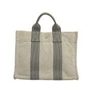 Hermès Vintage Pre-owned Canvas handvskor Gray, Dam