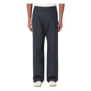 Studio Nicholson Regular Fit Byxor Blue, Herr