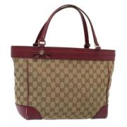 Gucci Vintage Pre-owned Canvas gucci-vskor Beige, Dam