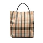 Burberry Vintage Pre-owned Canvas handvskor Beige, Dam