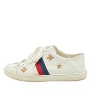 Gucci Vintage Pre-owned Laeder sneakers White, Dam