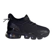 Plein Sport Svart Runner Sneaker High-Tech Stil Black, Herr