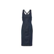 Alaïa Blå Denim Klänning Aw24 Blue, Dam