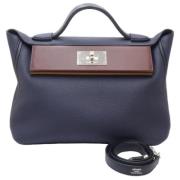 Hermès Vintage Pre-owned Laeder handvskor Blue, Dam