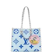 Louis Vuitton Vintage Pre-owned Canvas handvskor Blue, Dam