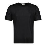 Saint Laurent Svart Viskos T-shirt Kort Ärm Black, Herr