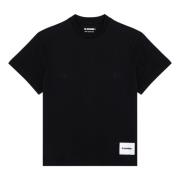 Jil Sander Kortärmad rund hals T-shirt Black, Dam